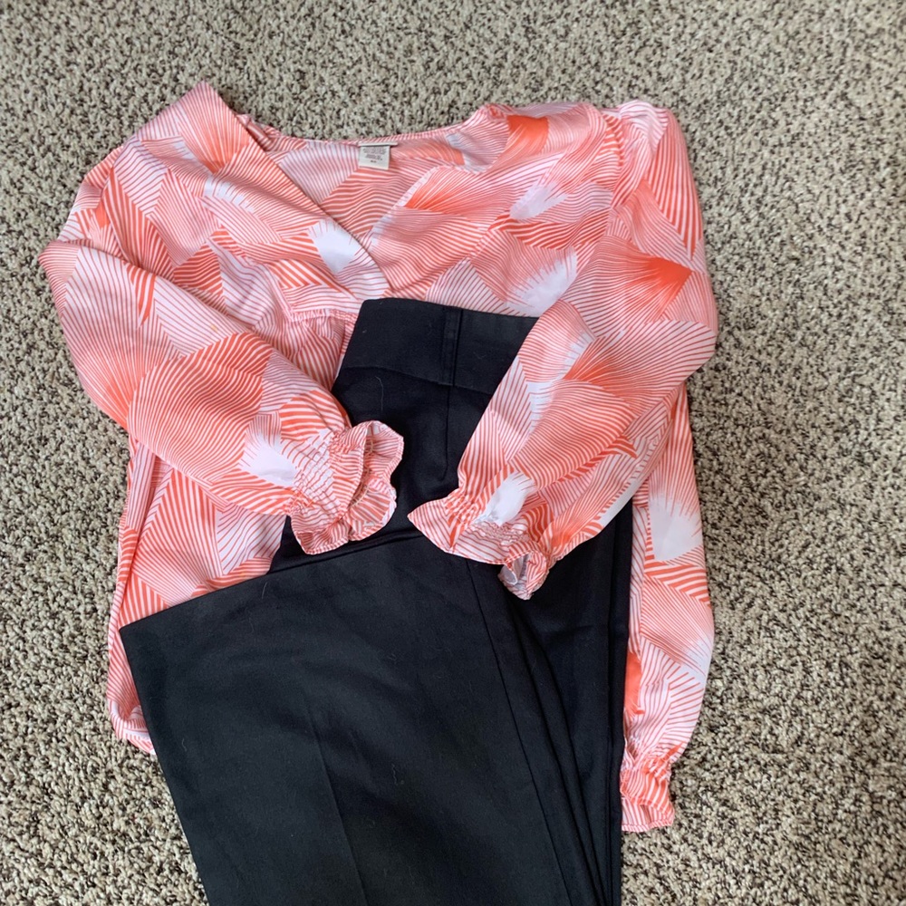 Black DRESS/WORK pants 👖AND dress top! 👚